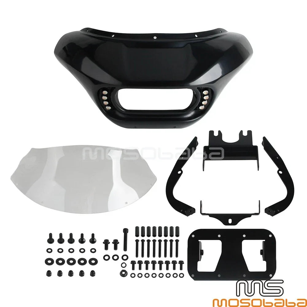 Dual LP4 Headlamp Fairing Windshield Bracket for Softail Street Bob (2018-2023)