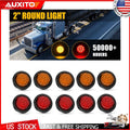 10PCS 2 Inch Round 9 LED Clearance Side Marker Light for Mack Anthem (2018–2023)