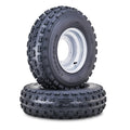 2 Wanda ATV Tires & Wheels 22X7-10 4/156mm PCD 2+3 Offset Silver 10077