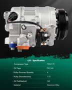 A/C Compressor for BMW 750Li 745Li 650i 745i 550i 545i (2006–2010) CO 11250C