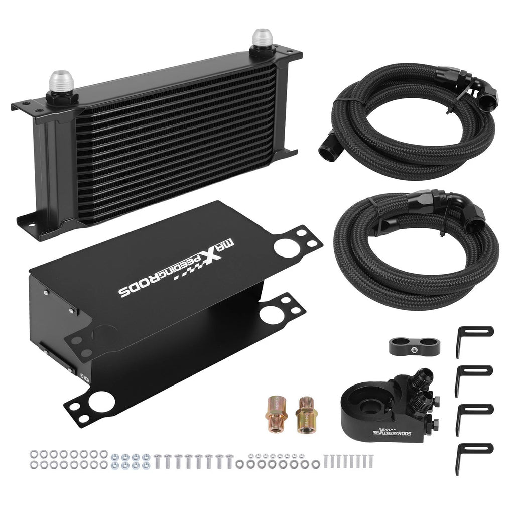 Universal 16-Row Engine Oil Cooler for 10AN Thermostatic Adapter (—)