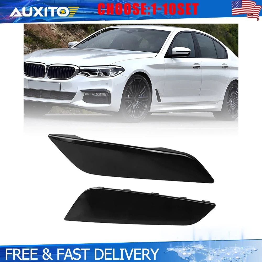 Set of 2 Gloss Black Side Fender Air Vent Trims for BMW 5 Series G30 G31 (2017–2023)
