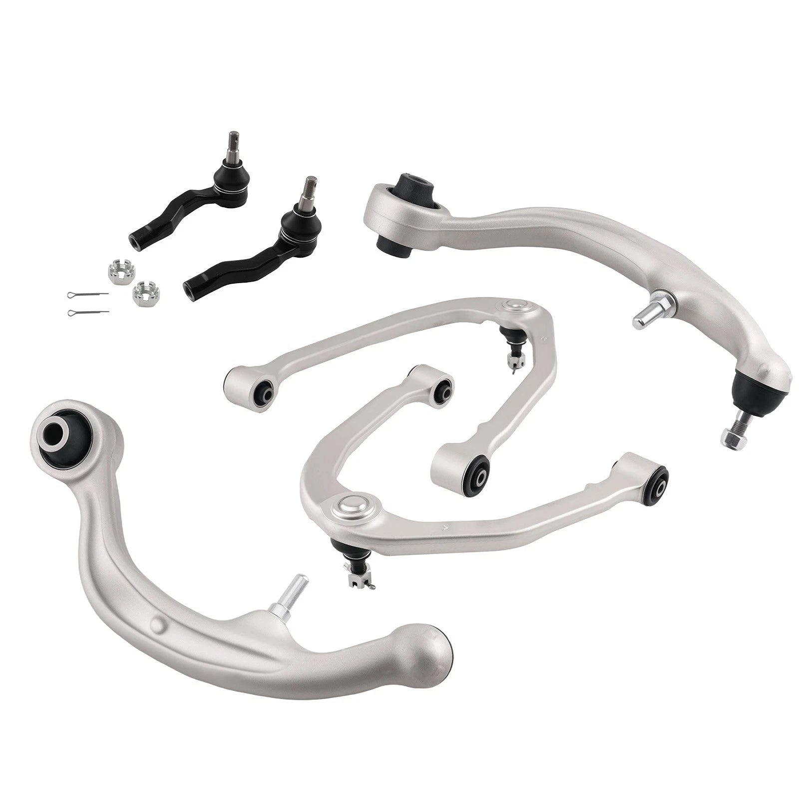 Front Upper Lower Control Arm & Tie Rod End for Nissan 350Z Infiniti G35 (2003–2009)
