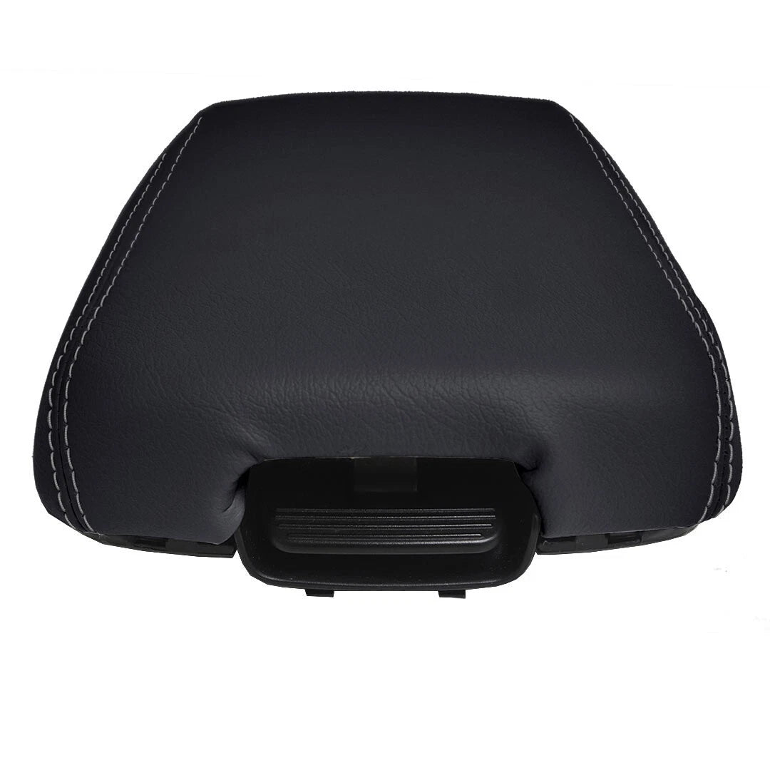 Console Lid Armrest Cover for Kia Sorento (2014–2020) PVC Leather Gray Stitch