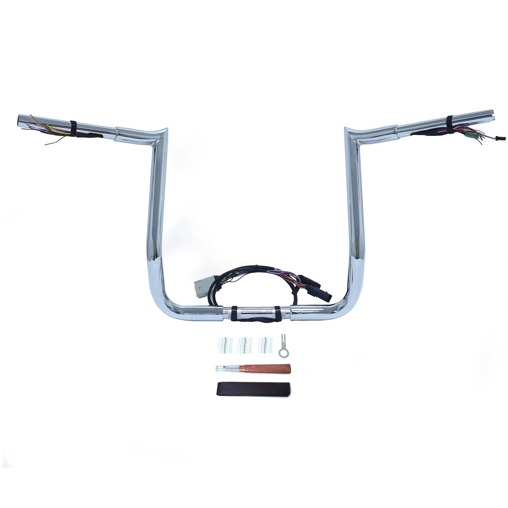 12" Prewired Handlebar for Harley Street Glide/Electra Glide/Ultra (2008–2013) - Chrome