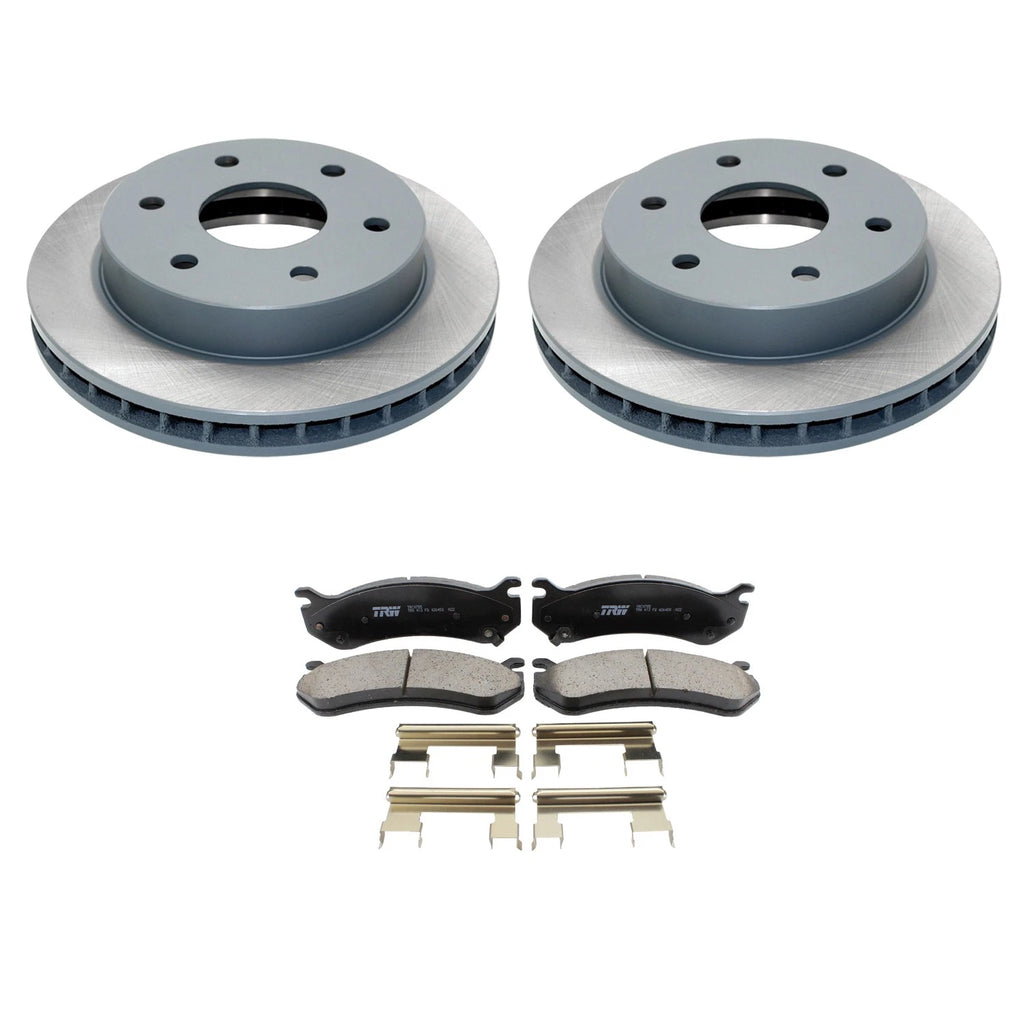 DuraGo Front Rotors & TRW Pro Ceramic Brake Pad Kit for Chevy Tahoe (2000)