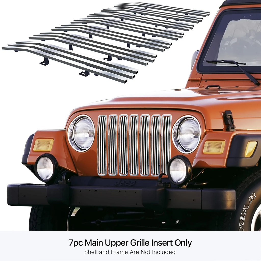 Stainless Billet Grille Insert for Jeep Wrangler (1997-2006)