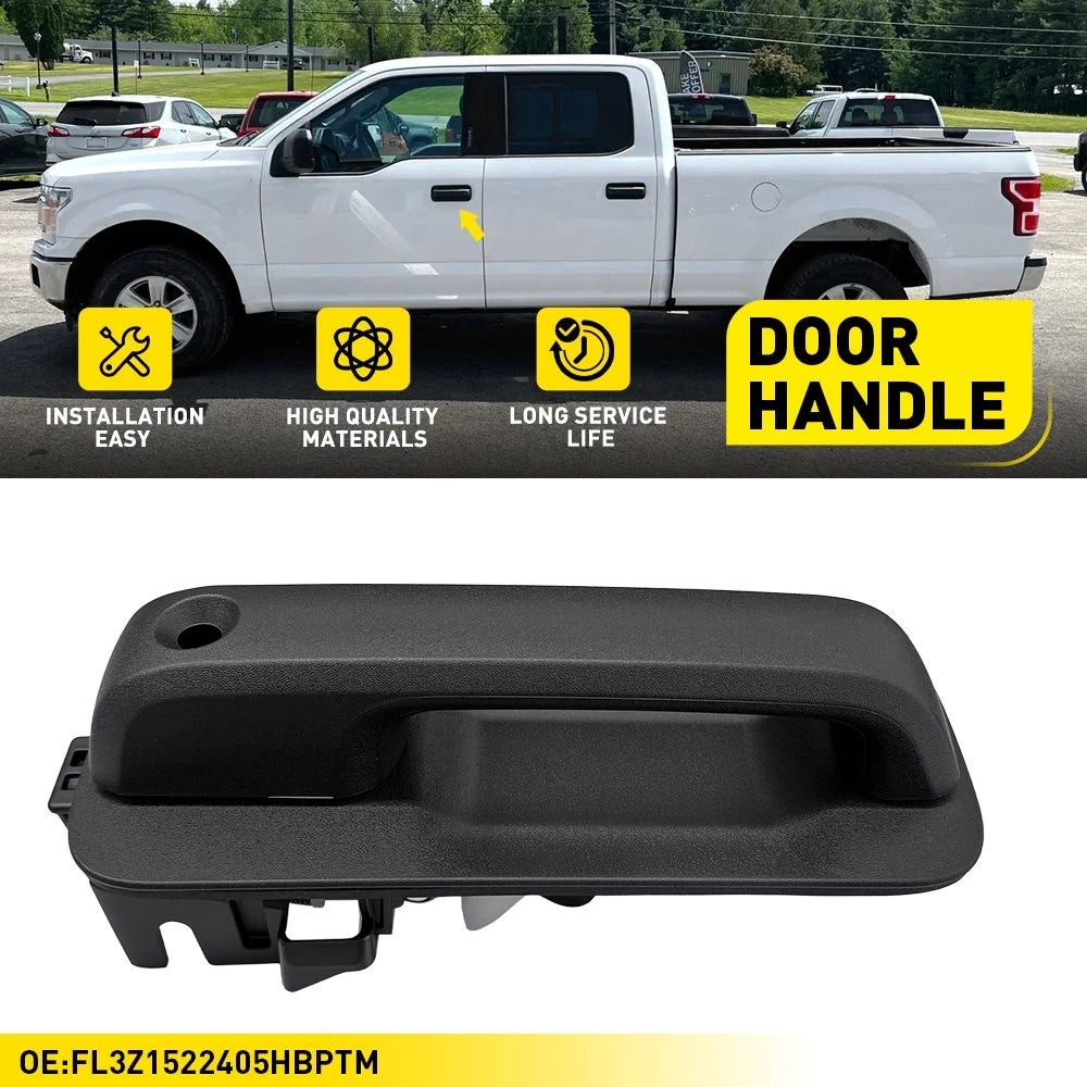 Front Left Exterior Door Handle for Ford F150 (2015–2020) - Smooth Black