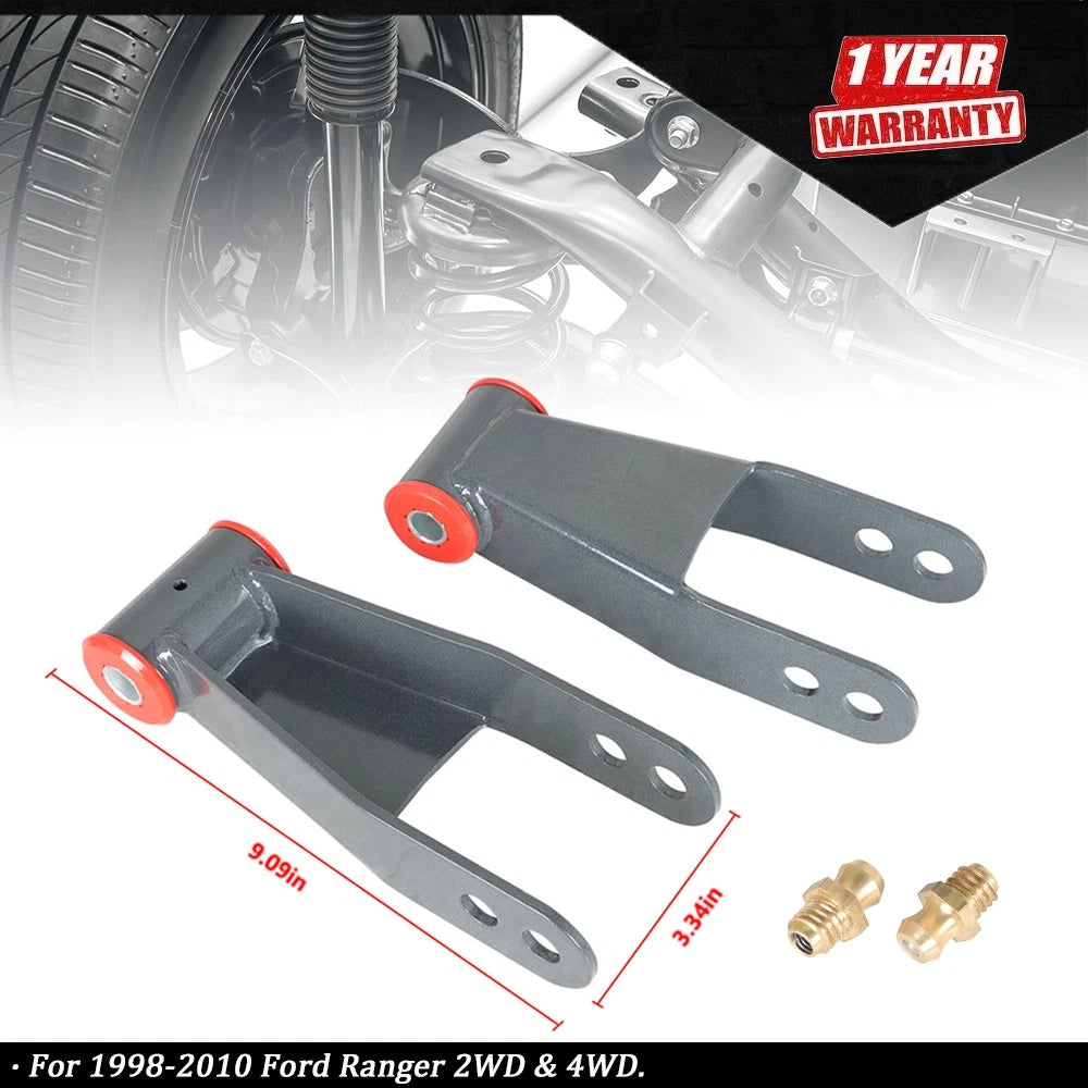 2X Rear Lift Shackles for Chevy Silverado 1500 (1999–2018)