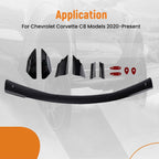 Black Trunk Wing Spoiler for Chevrolet Corvette C8 (2020-Present)