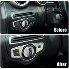 Headlight Switch Button Trim Cover for Mercedes Benz B C Class (2015-2023)