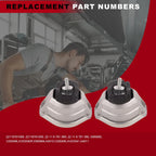 Set of 2 Engine Motor Mounts for BMW 525i 528i 530i (2007–2010)