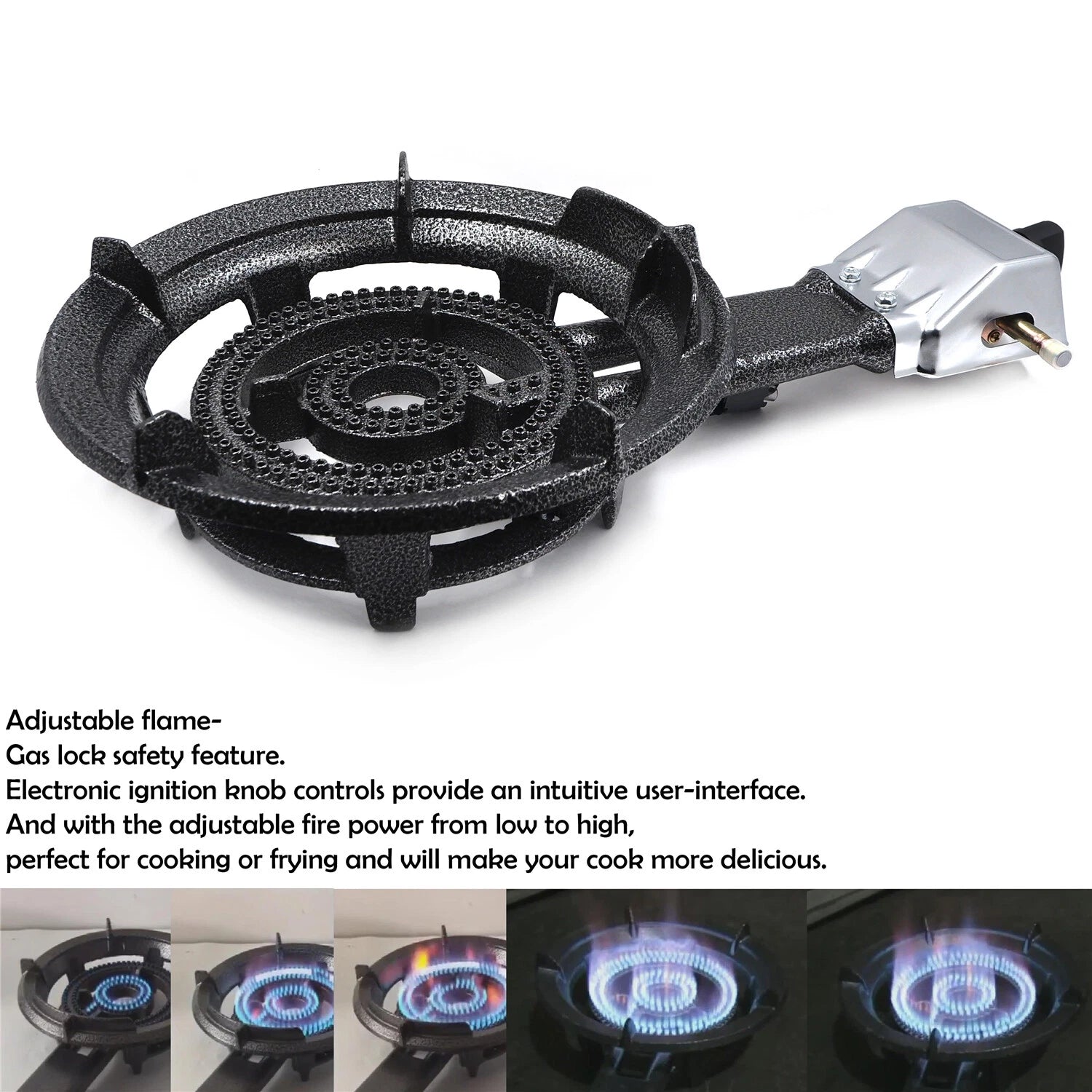 Portable Propane Gas Burner Stove for Camping Tailgating (Jumbo)