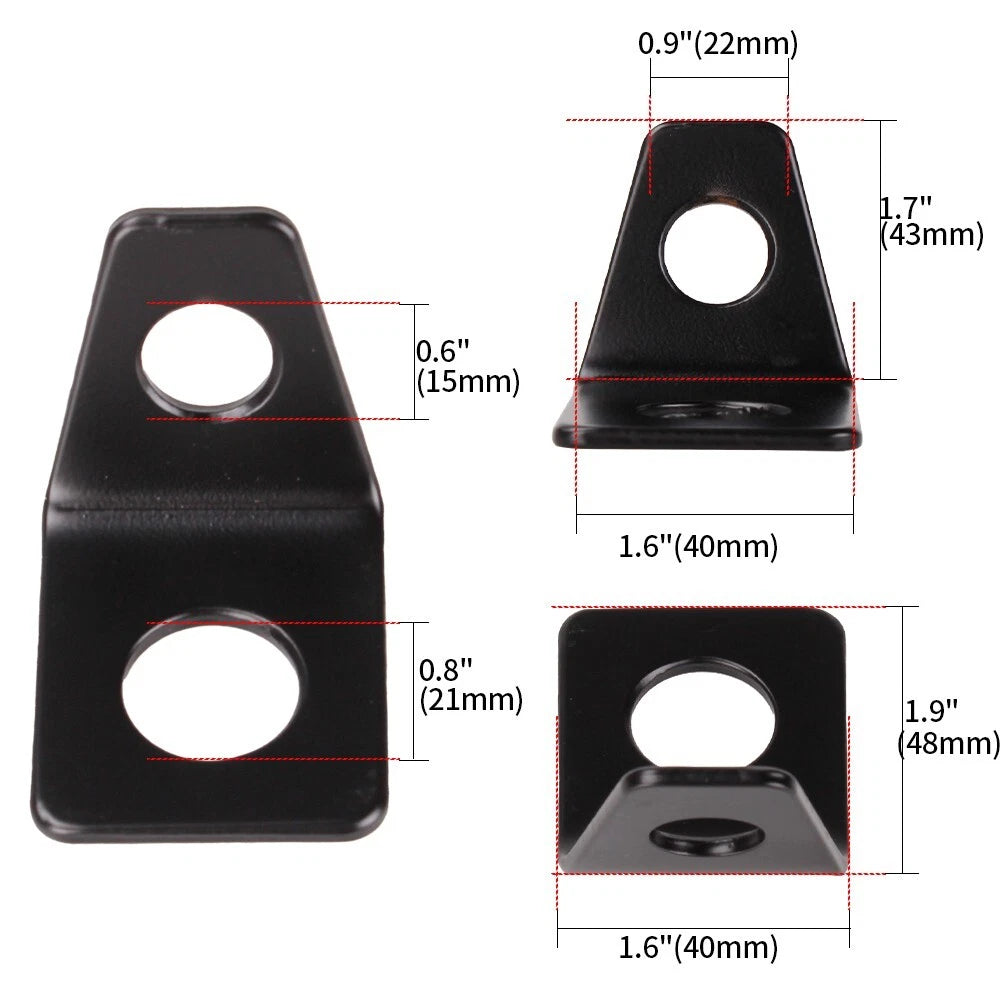 Set of 2 Seat Belt Mounting Brackets for Universal Fit