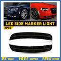 2X White LED Front Side Marker Lights for Chrysler 300C 300 300S (2015–2023)