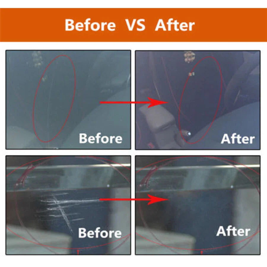 20 x Glass Repair Tool Kit for Auto Windshield Polishing Pads & Powder