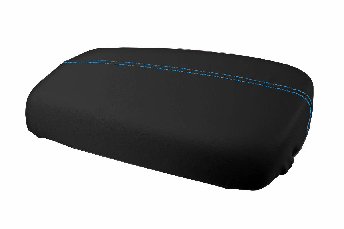 Console Lid Pull Over Cover Leather for Kia Sorento (2010–2013) Blue Stitch