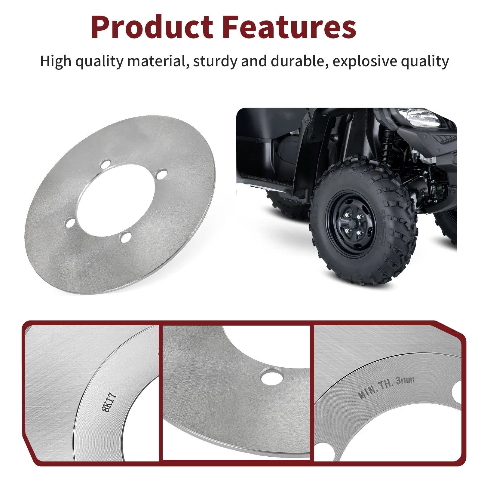 Brake Disc Rotor for Suzuki Vinson 500 4x4 (2002-2007)