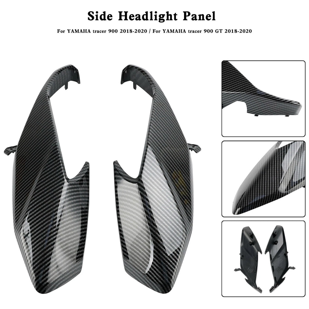 Carbon Front Side Headlight Panel for Yamaha Tracer 900/GT (2018–2020)