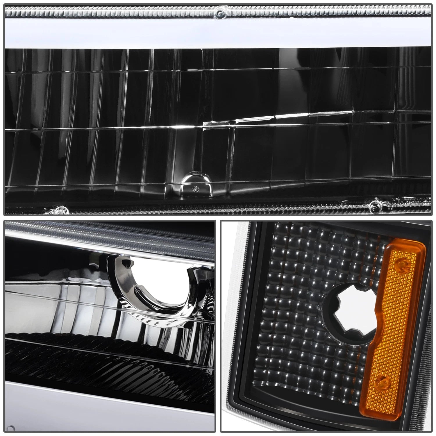 LED Headlight & Signal + Amber Corner Lamp for GMC C/K 1500-3500 (1994–2000)