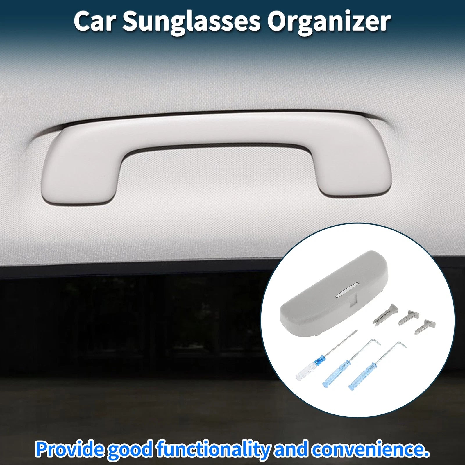 Sunglasses Case for Volkswagen Golf (2013–2019) Eyeglasses Holder Grey