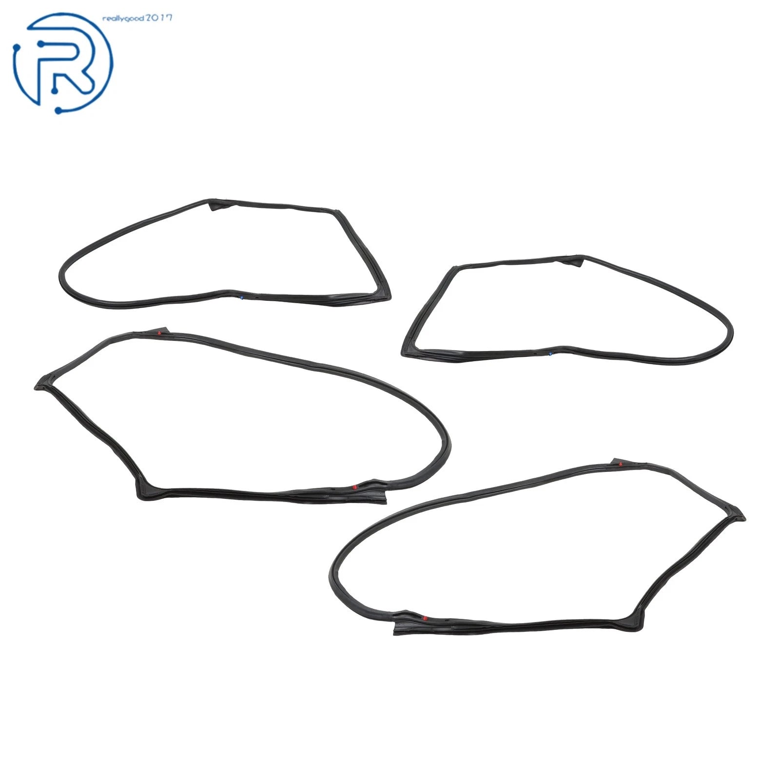 Set of 4 Rubber Window Belt Kit for Jeep Wrangler (2007–2018)