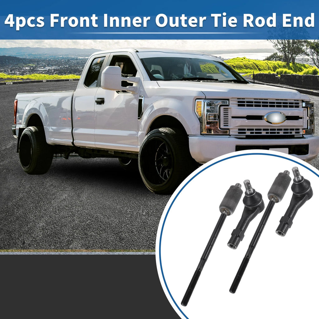 Set of 4 Front Inner Outer Tie Rod End Links for Ford Explorer (2002–2003)