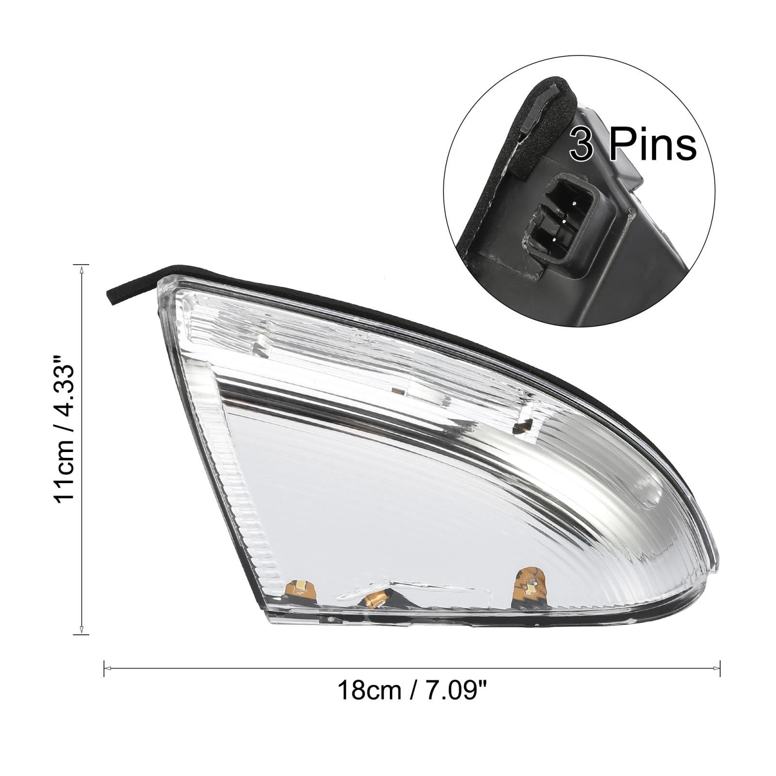 Driver Mirror Turn Signal Light for Dodge Ram 1500 2009–2014, 2500 2010–2014