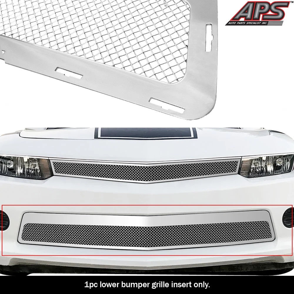 Stainless Chrome Mesh Grille for Chevy Camaro LT/LS RS (2014-2015)