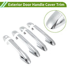 Exterior Door Handle Cover Trim for Toyota Highlander (2015–2019) Silver Tone