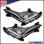 2Pcs Clear Lens Fog Light for Hyundai Elantra (2014–2016) LH & RH