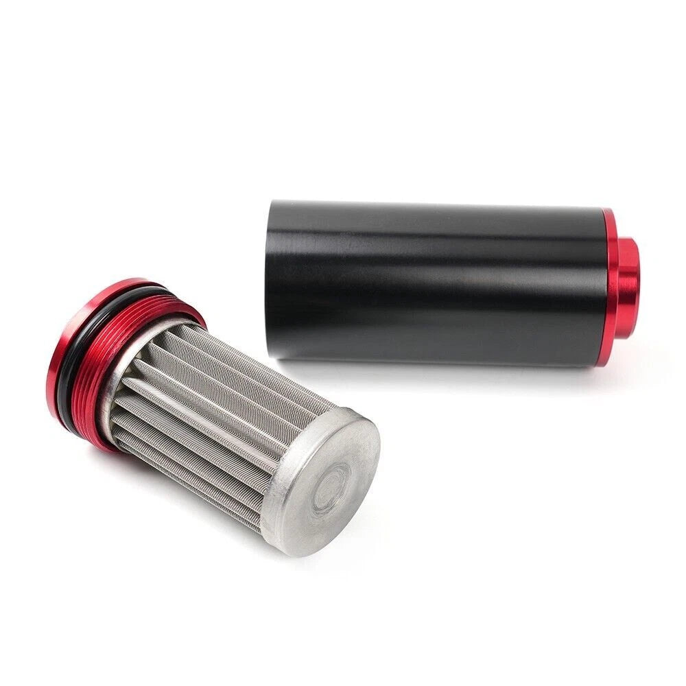 High Flow Inline Fuel Filter 100 Micron Cleanable for Universal Applications