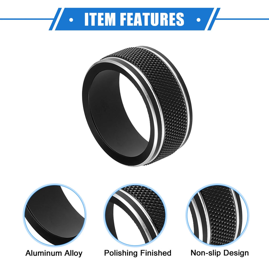 2X AC Climate Control Knob Rings for Toyota Camry (2021–2023) Black