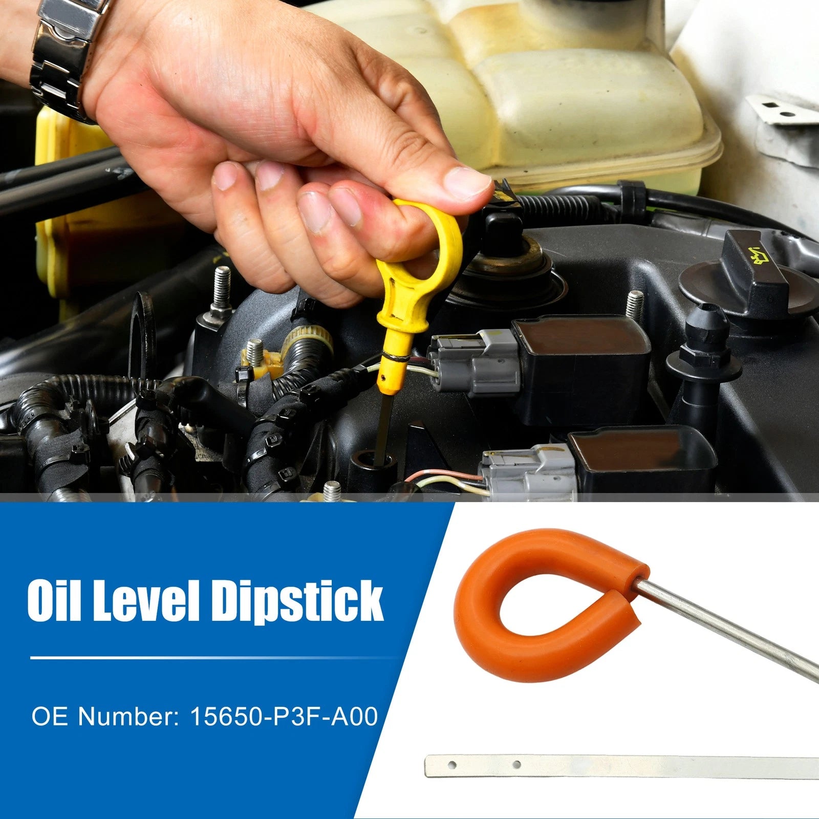 Engine Oil Level Indicator Dipstick for Honda CR-V (1997–2001) No. 15650-P3F-A00