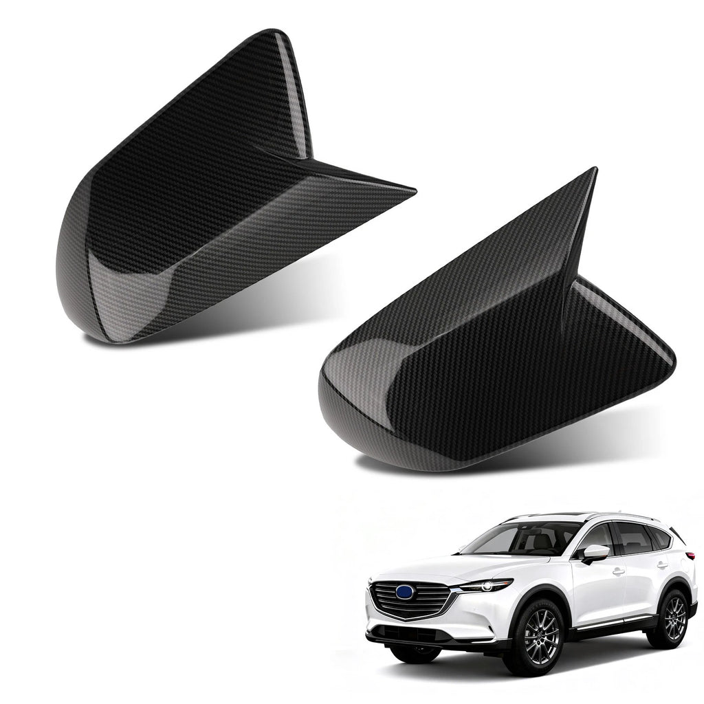Mirror Cover Accent for Ford Mustang (2015–2022) Carbon Fiber Black ABS