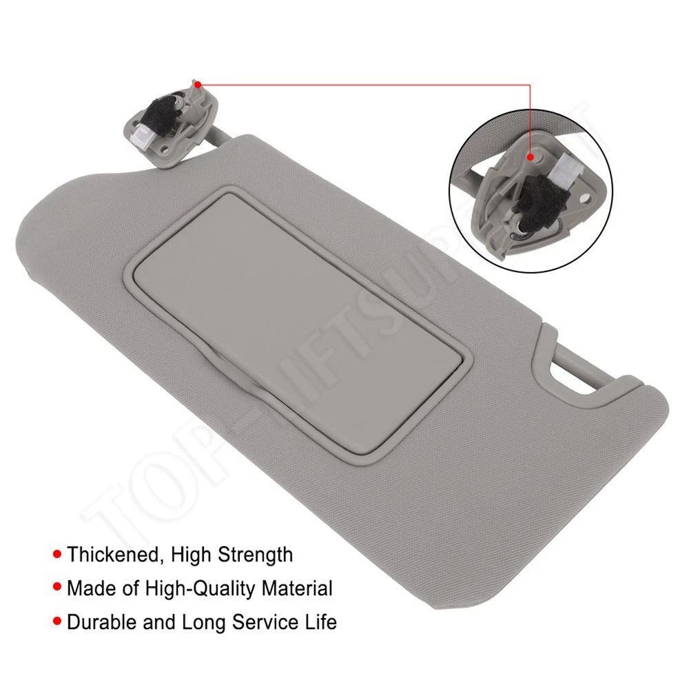 Left Tan Sun Visor with Lamp for Nissan Murano (2006–2008)
