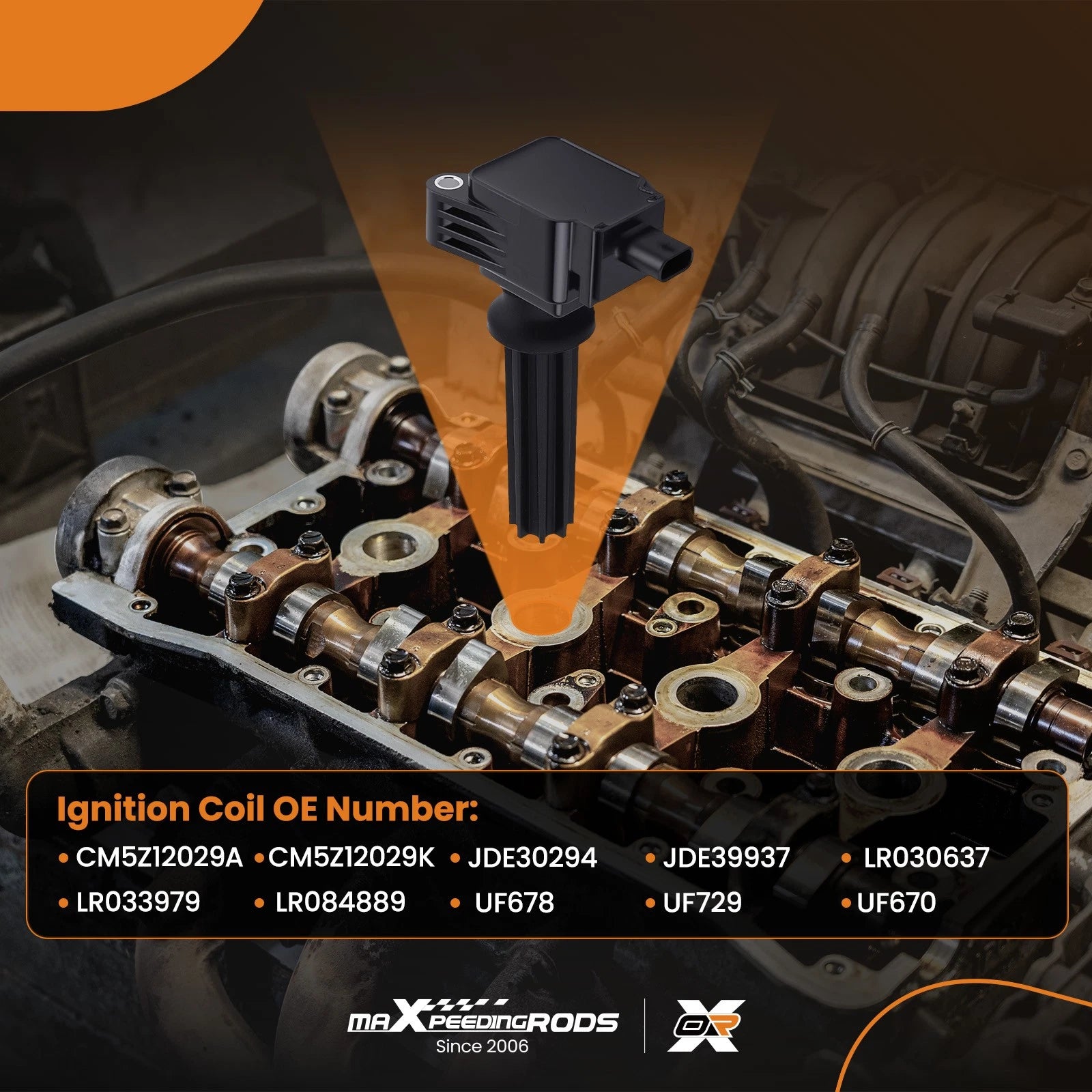 Set of 4 Ignition Coils for Ford Focus Fusion Mustang Lincoln MKC (2013–2019)