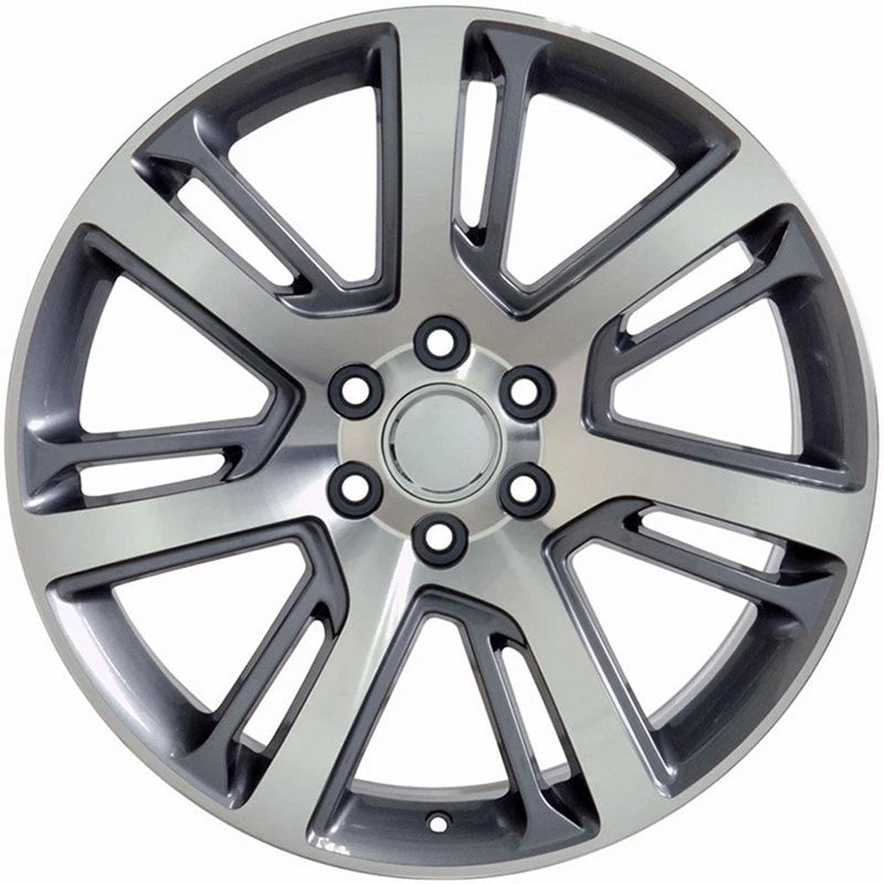 22 Inch Gunmetal Machined Wheel Replacement for 2003–2014 Chevy Express 1500