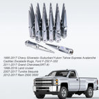 Set of 24 Chrome Spike Lug Nuts for Chevy Silverado Tahoe