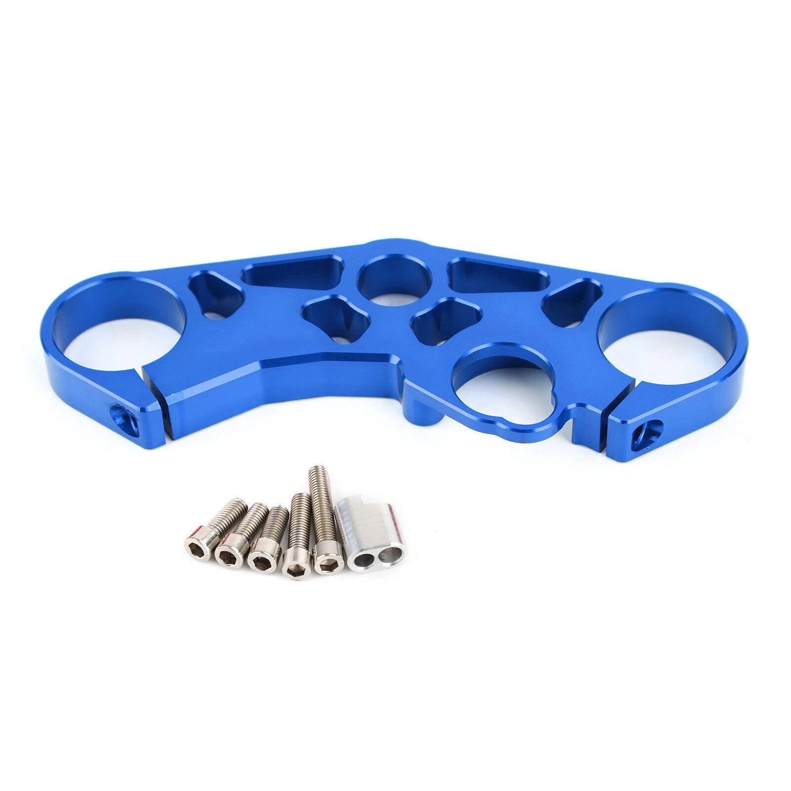 Lowering Triple Tree Front Upper Top Clamp for Suzuki GSXR 600 750 1000 (2001–2023) Blue T9