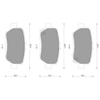 Rear Disc Brake Pads Set 106.8mm for Honda Legend J35A8 (2006 - 2008)