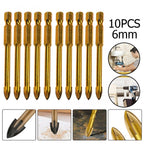 10pcs Tile Drill Bits Set for Glass
