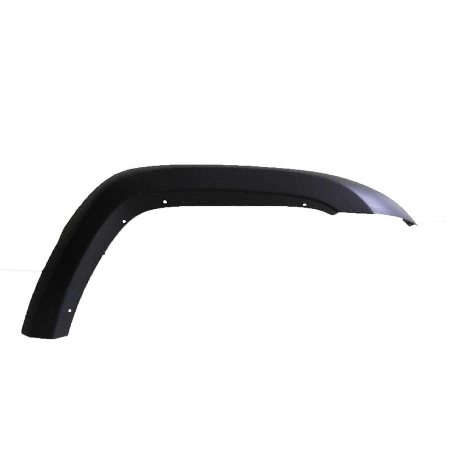 Replacement Gray Textured Polypropylene Passenger Front Fender Flare w/o Rivets