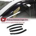 Set of 4 Window Deflectors for Nissan Sentra (2013–2019) Black Vent Visor