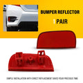 Set of 2 Rear Bumper Reflectors for Honda Civic 10th Gen (2016–2021) Red EXV
