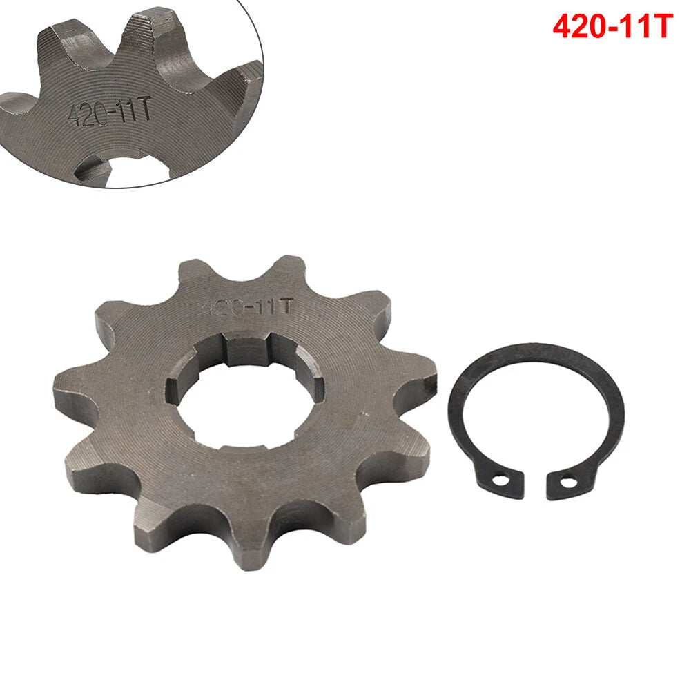 11T Front Sprocket for ATV Pit Bike 110cc 125cc 140cc (Black, 20mm)