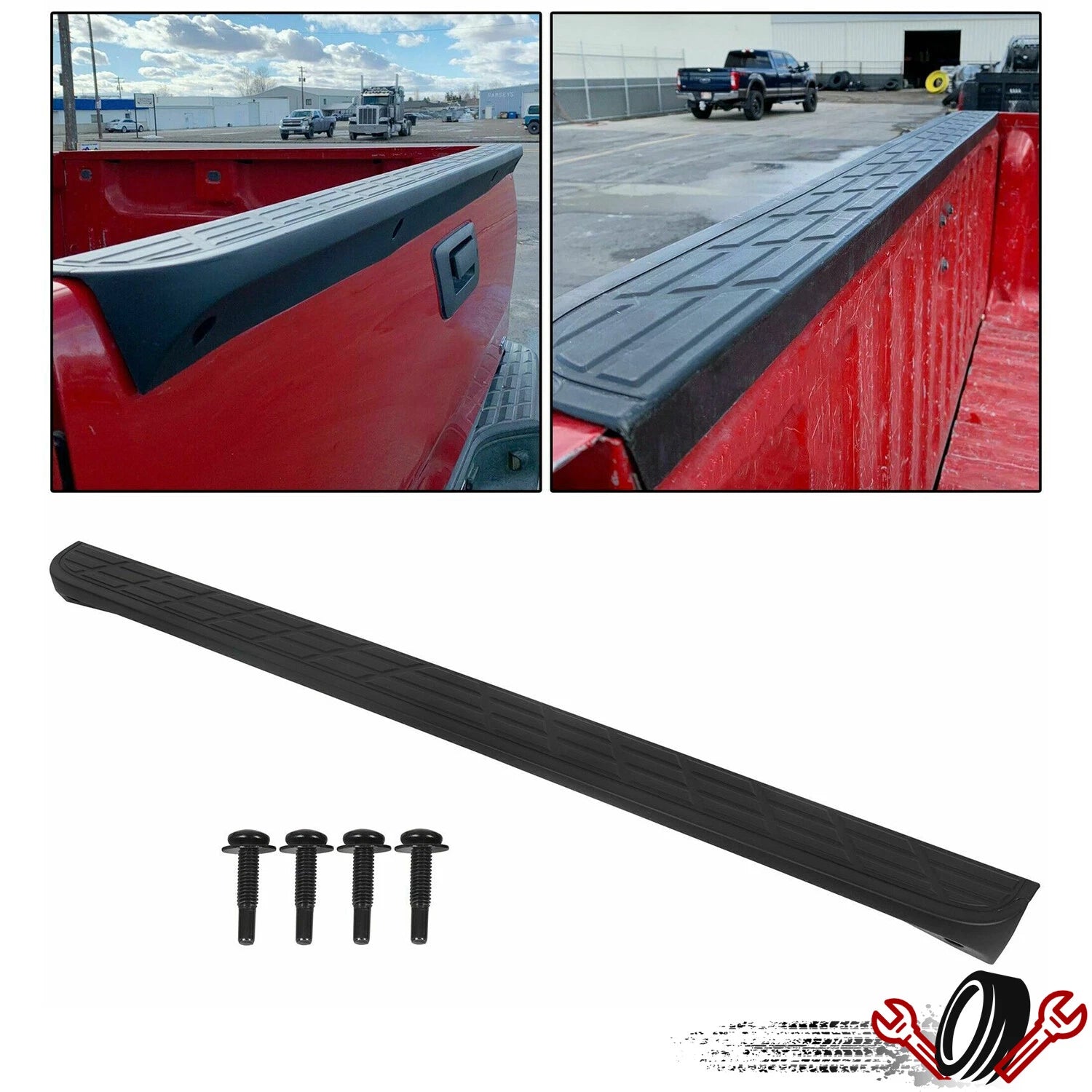 Tailgate Spoiler Molding Cap for Chevy Silverado Sierra (2007–2014)