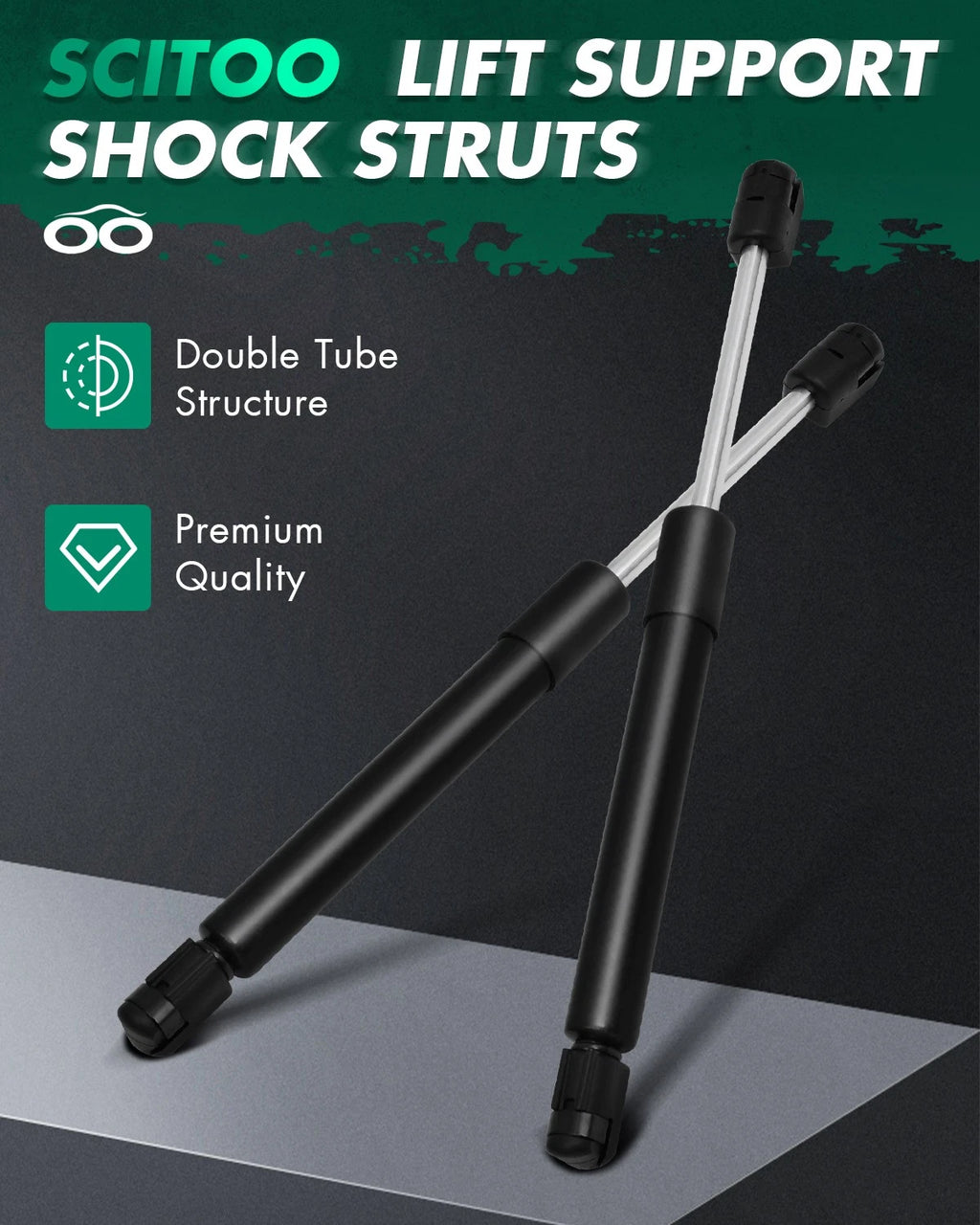 2X Rear Trunk Lift Supports Gas Springs for Mitsubishi Galant (2009)