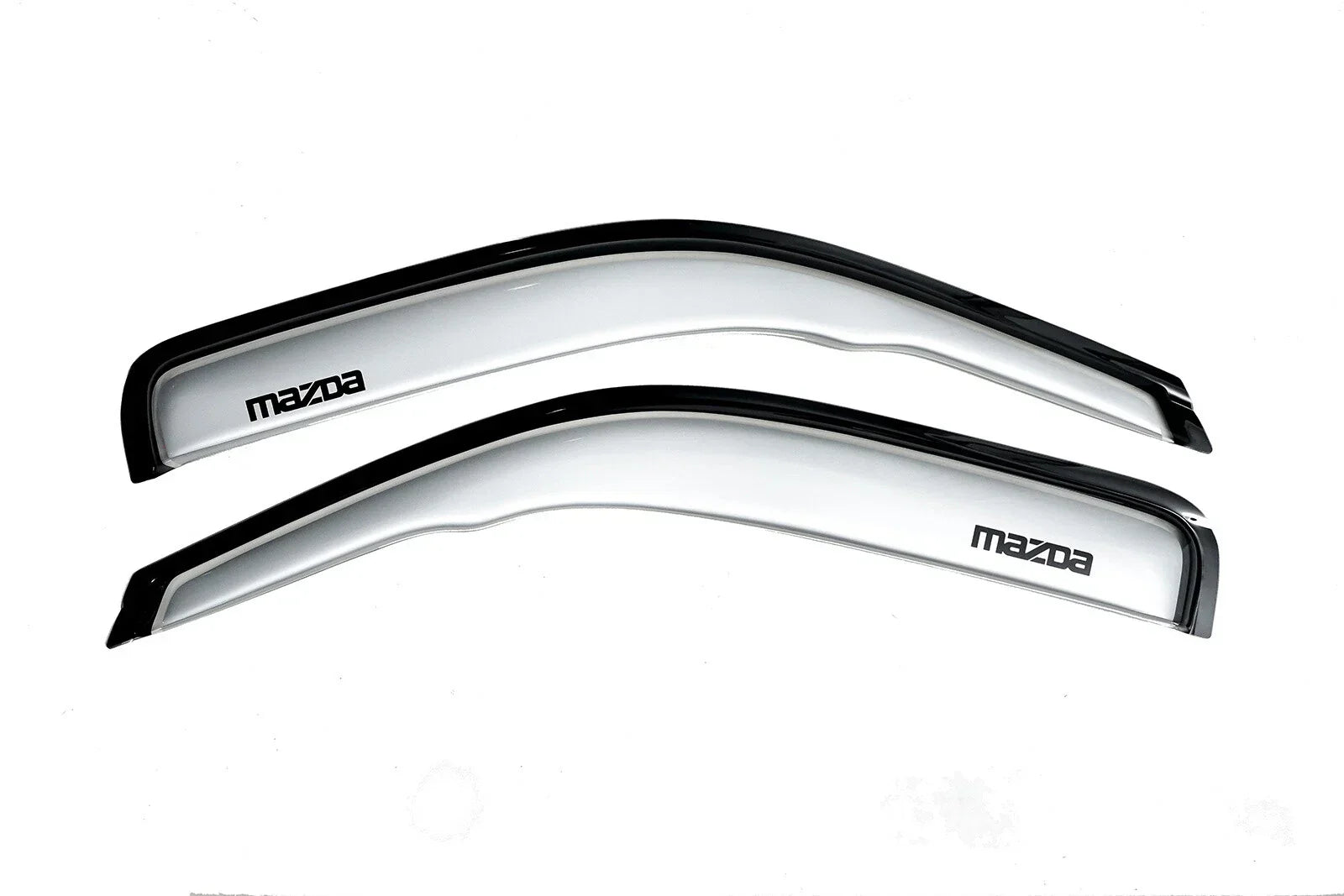 Silver Visor Shield Deflector Weather Guard for Mazda BT-50 (2006-2011)