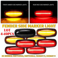 Set of 4 Smoked LED Fender Side Marker Lights for Dodge RAM 2500HD 3500HD (2003–2009)
